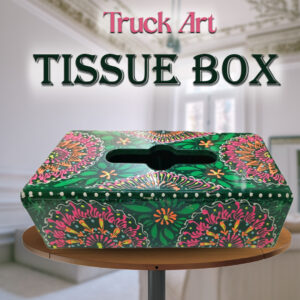 Truck Art Hand-Painted Tissue Box – Traditional Decorative Wooden Cover