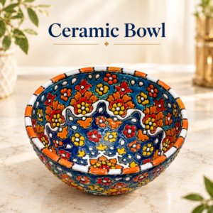 Elegant Ceramic Bowl – Handcrafted Traditional Serving Bowl with Timeless Design