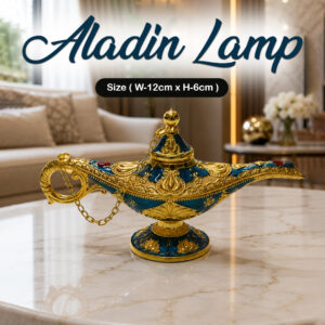 Vintage Style Aladdin Lamp Unique Gift & Decor Showpiece (W-12cm x H-6cm)