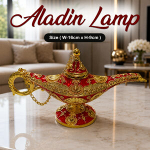 Vintage Style Aladdin Lamp Unique Gift & Decor Showpiece (W-16cm x H-9cm)
