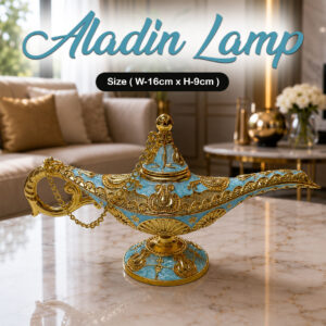Vintage Style Aladdin Lamp Unique Gift & Decor Showpiece (W-16cm x H-9cm)