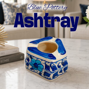 Blue Pottery Handcrafted Ashtray (7.5cm × 6.5cm)