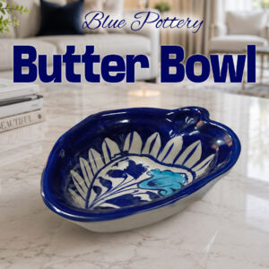 Blue Pottery Medium Butter Bowl (24cm × 14cm)