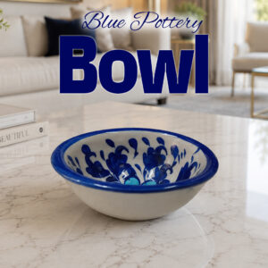 Handcrafted Blue Pottery Bowl (8cm × 4cm)