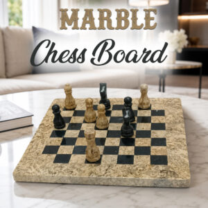 Handcrafted Onyx Marble Chess Board Size: 8×8 inch