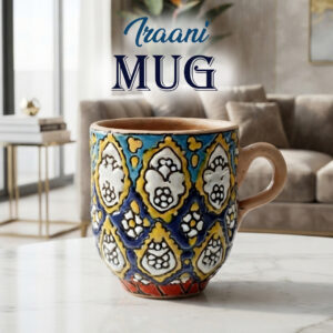 Handcrafted Iraani Mug – Traditional Artistic Tea & Coffee Cup with Vibrant Patterns