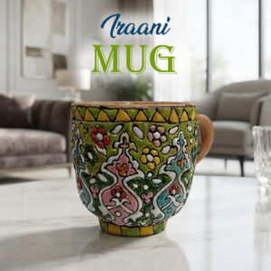 Handcrafted Iraani Mug – Traditional Artistic Tea & Coffee Cup with Vibrant Patterns