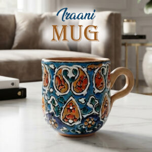 Handcrafted Iraani Mug – Traditional Artistic Tea & Coffee Cup with Vibrant Patterns