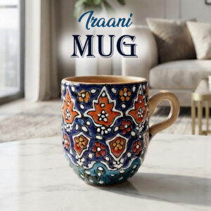 Handcrafted Iraani Mug – Traditional Artistic Tea & Coffee Cup with Vibrant Patterns