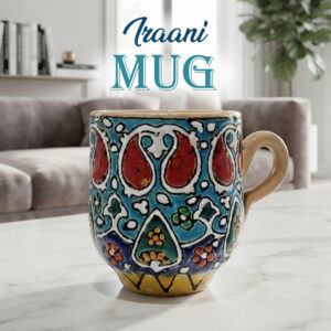 Handcrafted Iraani Mug – Traditional Artistic Tea & Coffee Cup with Vibrant Patterns