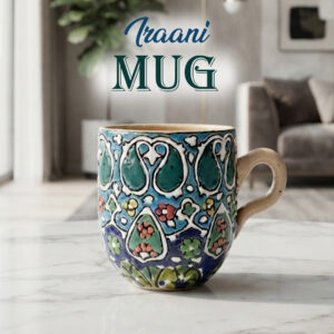 Handcrafted Iraani Mug – Traditional Artistic Tea & Coffee Cup with Vibrant Patterns