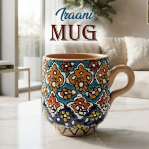 Handcrafted Iraani Mug – Traditional Artistic Tea & Coffee Cup with Vibrant Patterns