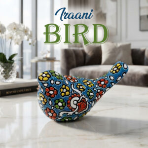 Elegant Iraani Bird Decorative Showpiece – Handcrafted Floral Art Accent