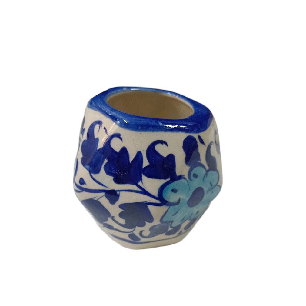 Blue Pottery Diamond Mini Bowl (5×5.6) - Image 3