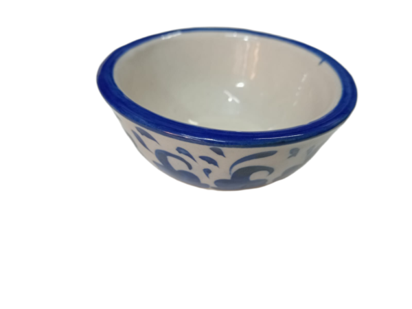 Handcrafted Blue Pottery Bowl (8×4) - Image 4