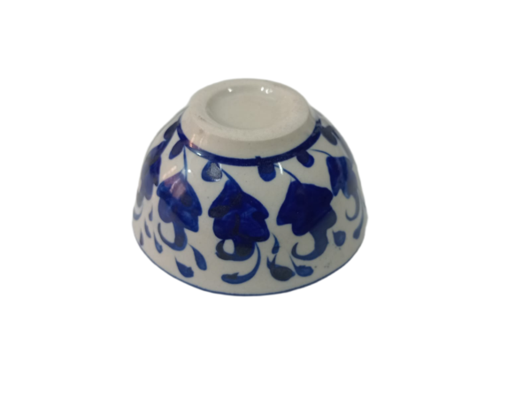 Handcrafted Blue Pottery Bowl (8×4) - Image 5