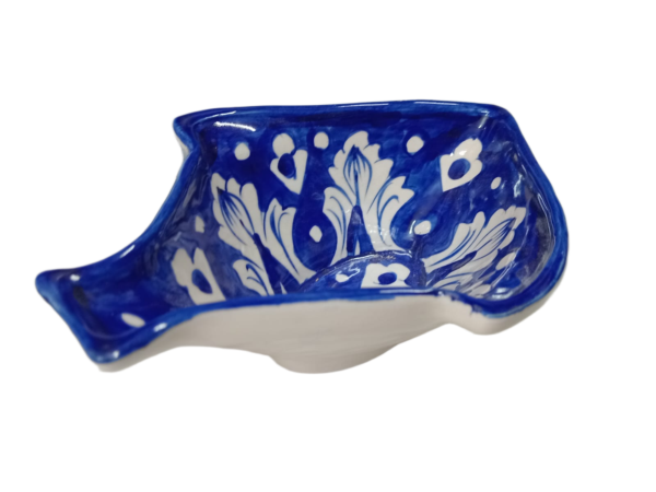 Handcrafted Blue Pottery Deep Bowl (18×14) - Image 4
