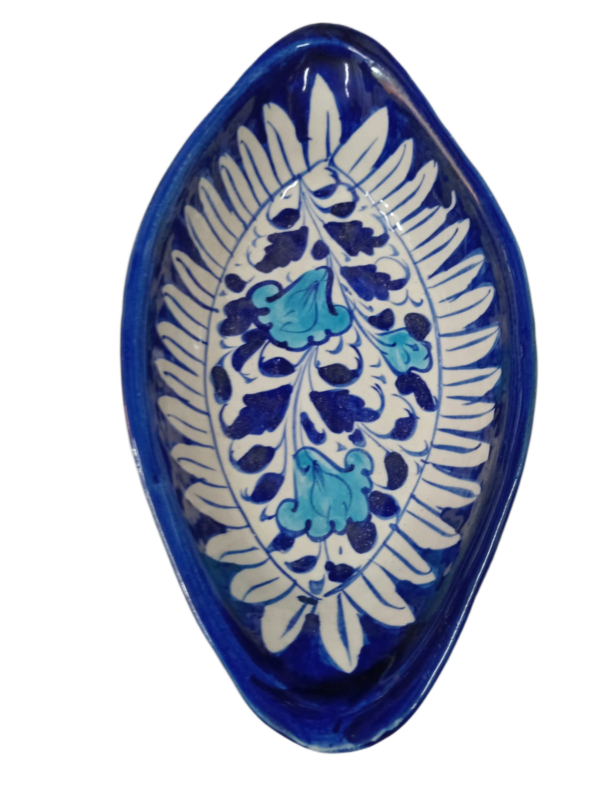 Handcrafted Blue Pottery Deep Bowl (23.5×12) - Image 5