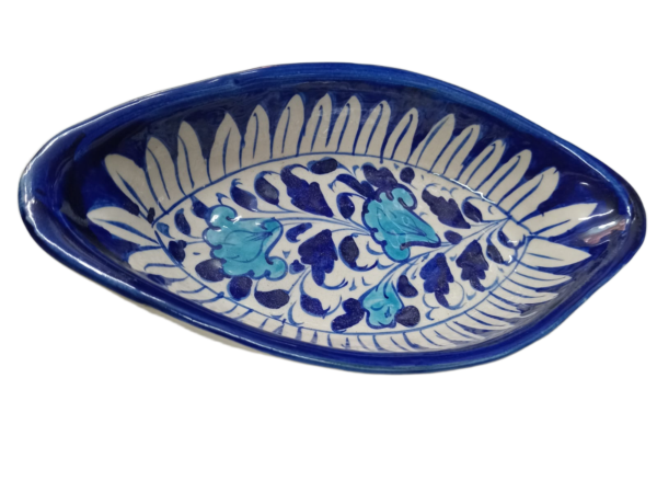 Handcrafted Blue Pottery Deep Bowl (23.5×12) - Image 6
