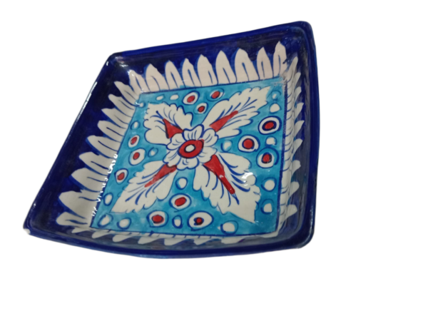 Handcrafted Blue Pottery Salad Tray (15×15) - Image 5