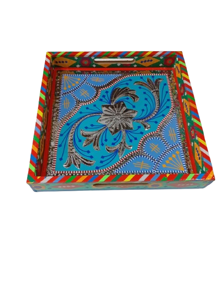 Chamakpatti Handmade Square Tray (26.5x26.5cm) - Image 3