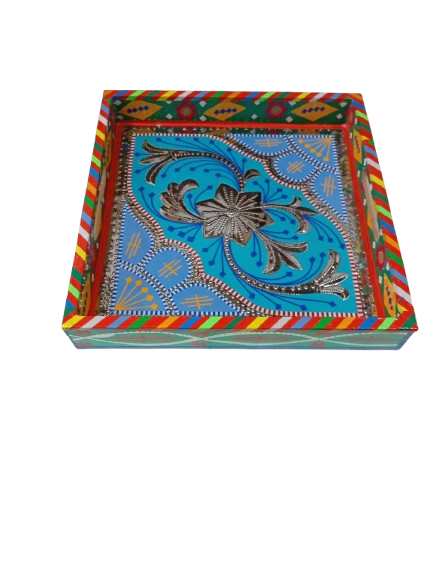 Chamakpatti Handmade Square Tray (26.5x26.5cm) - Image 4