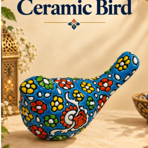 Elegant Ceramic Bird Decorative Showpiece – Handcrafted Floral Art Accent