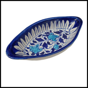 Handcrafted Blue Pottery Deep Bowl (23.5×12)