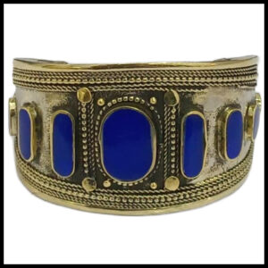 Afghani Antique Style Stone Cuff Bracelet