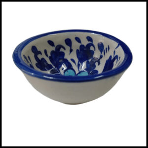 Handcrafted Blue Pottery Bowl (8×4)