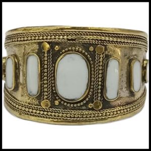Afghani Antique Style Stone Cuff Bracelet