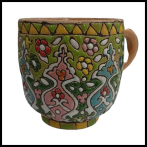 Handcrafted Iraani Mug – Traditional Artistic Tea & Coffee Cup with Vibrant Patterns