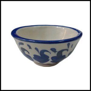 Handcrafted Blue Pottery Bowl (8×4)