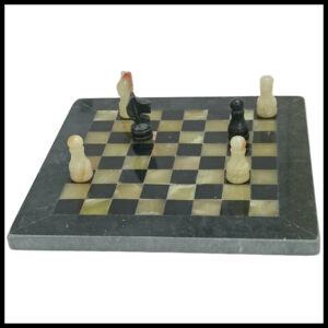 Handcrafted Onyx Marble Chess Board Size: 6×6 inch