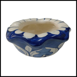 Blue Pottery Handcrafted Ashtray (10.5×4.5)