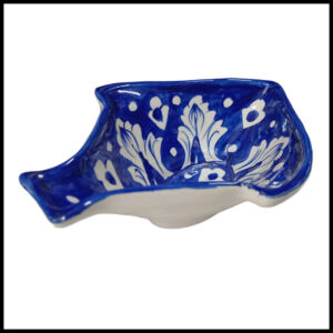 Handcrafted Blue Pottery Deep Bowl (18×14)