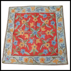 Elegant Floral Printed Cushion Cover – Decorative Pillow Case Size (16cm x 16cm)