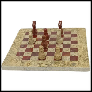 Handcrafted Onyx Marble Chess Board Size: 6×6 inch