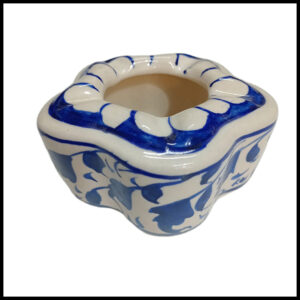 Blue Pottery Handcrafted Ashtray (10.5×4.5)
