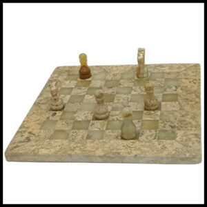 Handcrafted Onyx Marble Chess Board Size: 6×6 inch