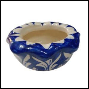 Blue Pottery Handcrafted Ashtray (10.5×4.5)