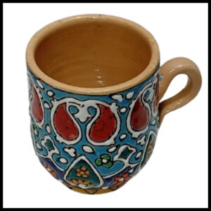 Handcrafted Ceramic Mug – Traditional Artistic Tea & Coffee Cup with Vibrant Patterns