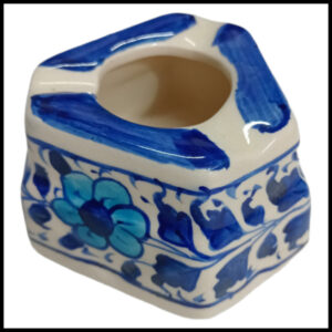Blue Pottery Handcrafted Ashtray (7.5×6.5)