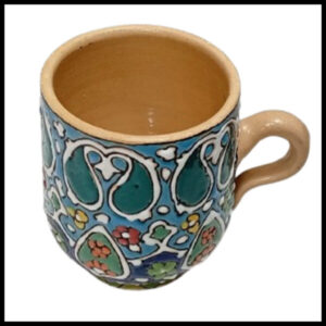 Handcrafted Ceramic Mug – Traditional Artistic Tea & Coffee Cup with Vibrant Patterns