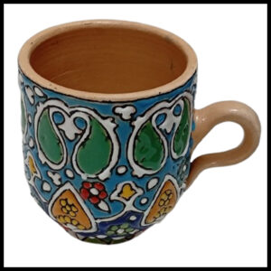 Handcrafted Iraani Mug – Traditional Artistic Tea & Coffee Cup with Vibrant Patterns