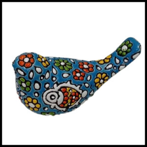 Elegant Iraani Bird Decorative Showpiece – Handcrafted Floral Art Accent