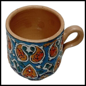 Handcrafted Ceramic Mug – Traditional Artistic Tea & Coffee Cup with Vibrant Patterns