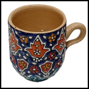 Handcrafted Ceramic Mug – Traditional Artistic Tea & Coffee Cup with Vibrant Patterns