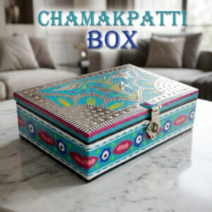 Chamakpatti Box: Real Truck Art Design for Storage and Decoration (W-25, H-17 cm)