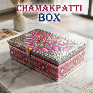 Chamakpatti Box: Real Truck Art Design for Storage and Decoration (W-25, H-17 cm)